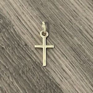 Solid 14k Yellow Gold Cross Pendant
